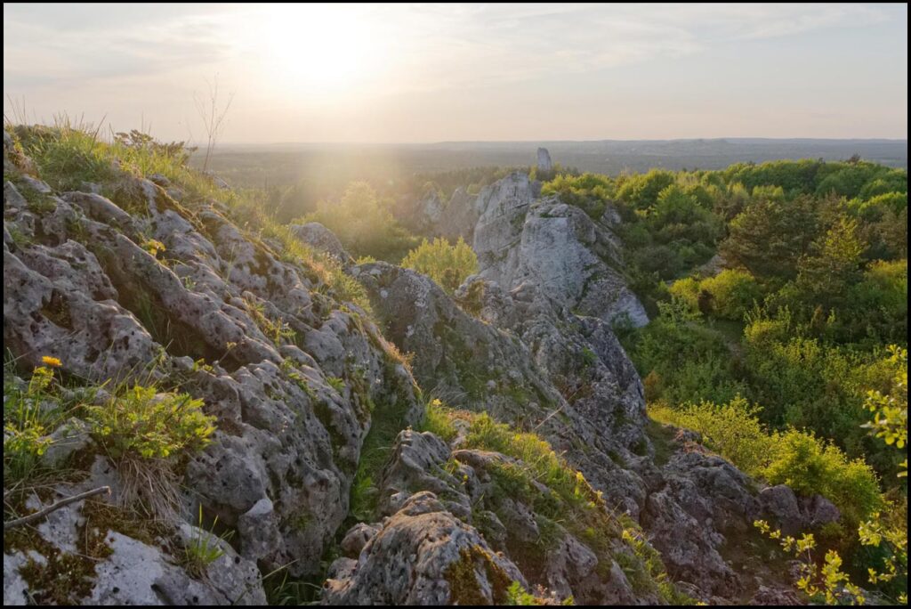 zachód słońca sfotografowany z mojej miejscówki na skale