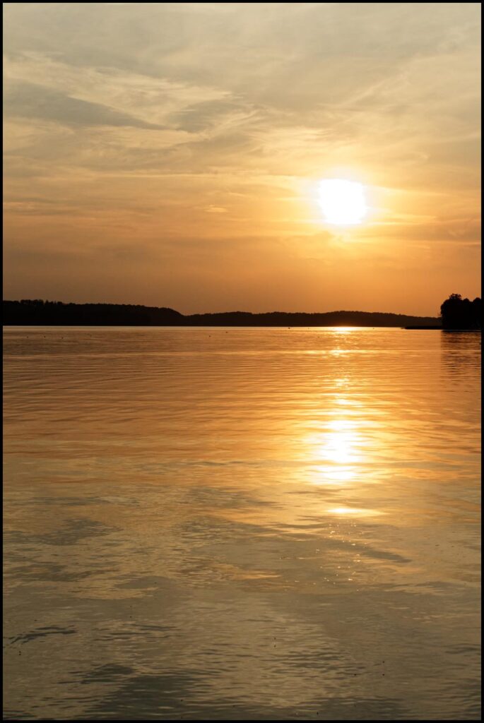 Jezioro Drawsko - zachód słońca